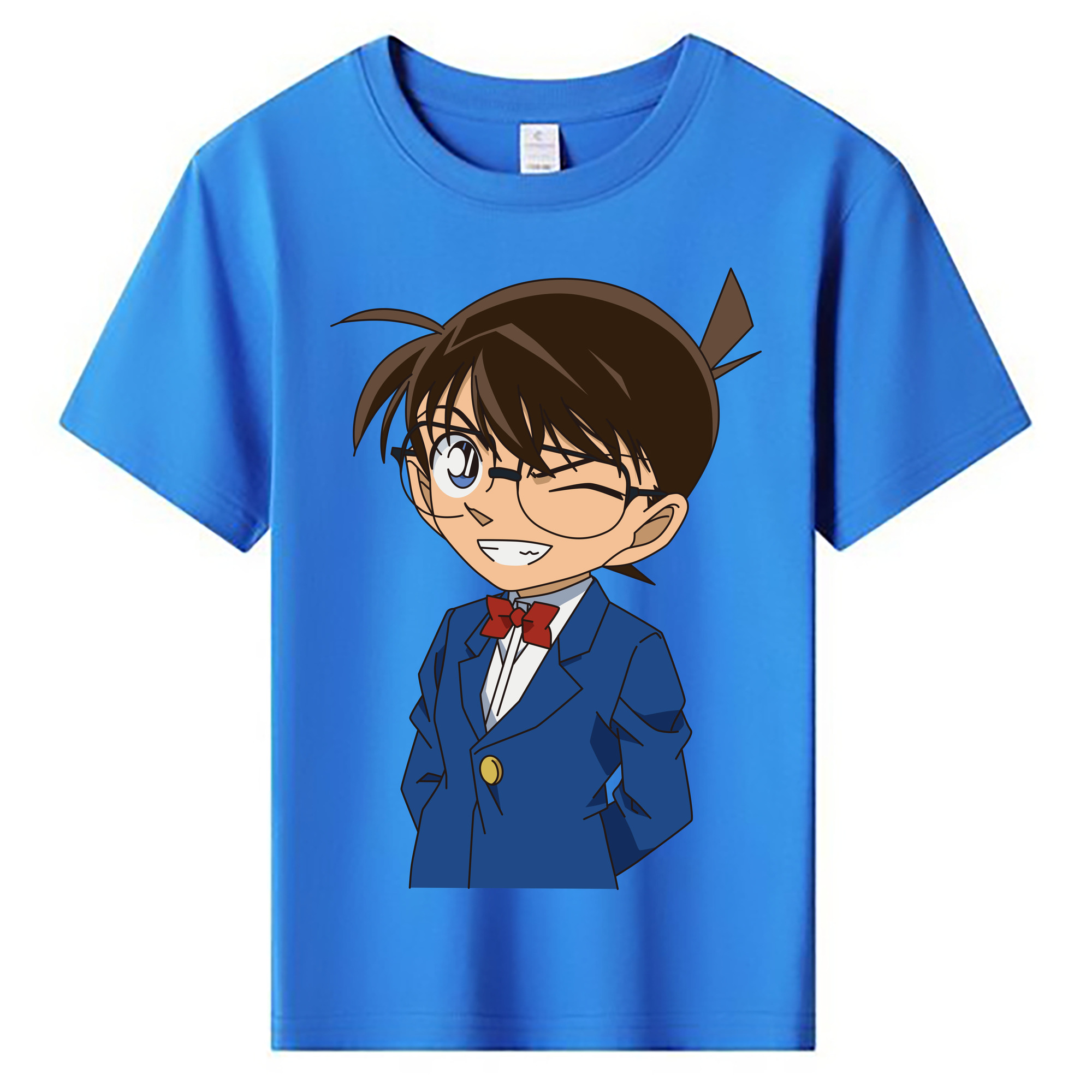 （画像用） 名探偵コナン 江戸川 コナン Detective Conan Conan Edogawa 綿100％キッズTシャツ（フロントプリント）